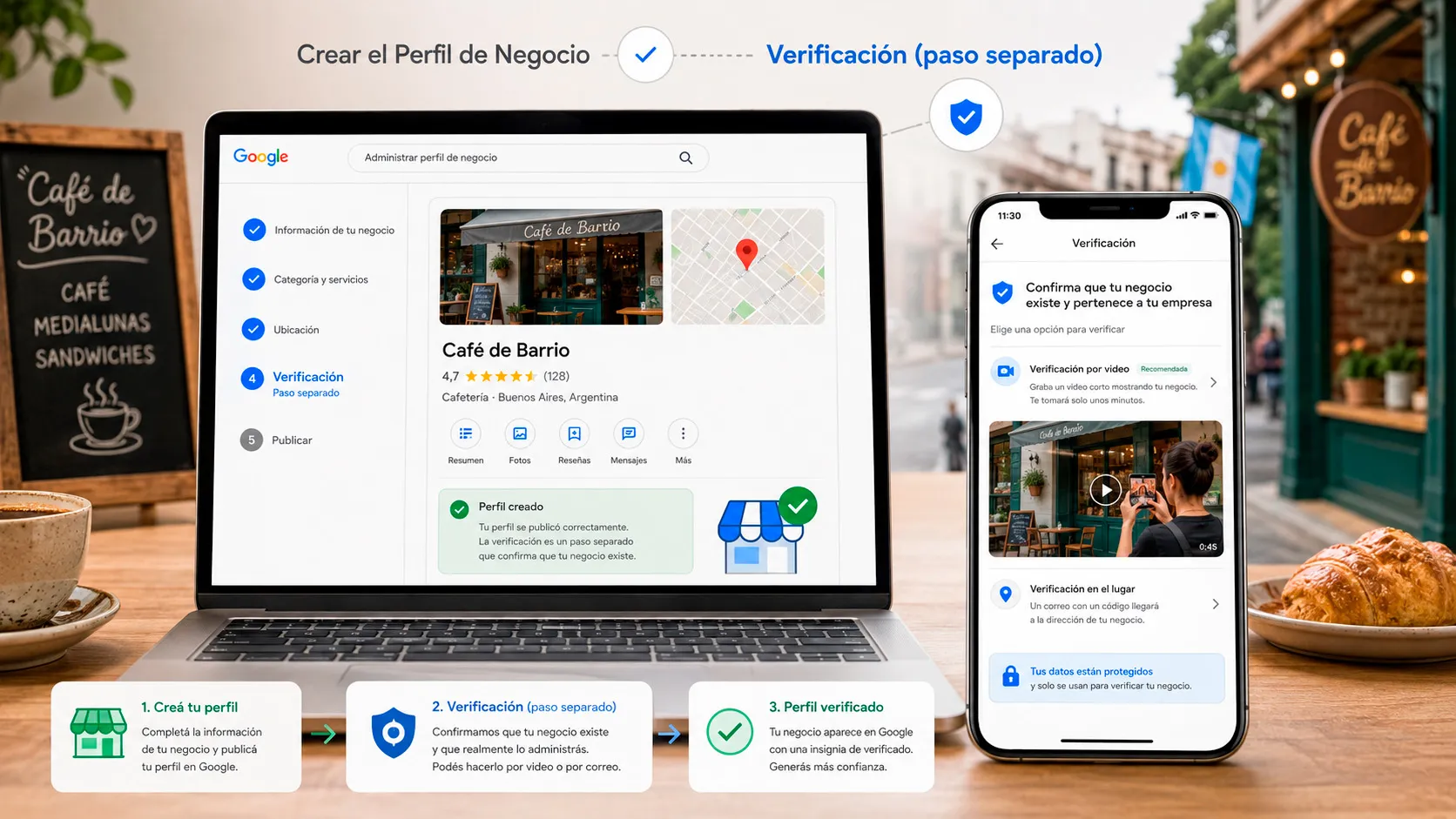 Proceso para verificar un negocio en Google y activar el perfil de empresa