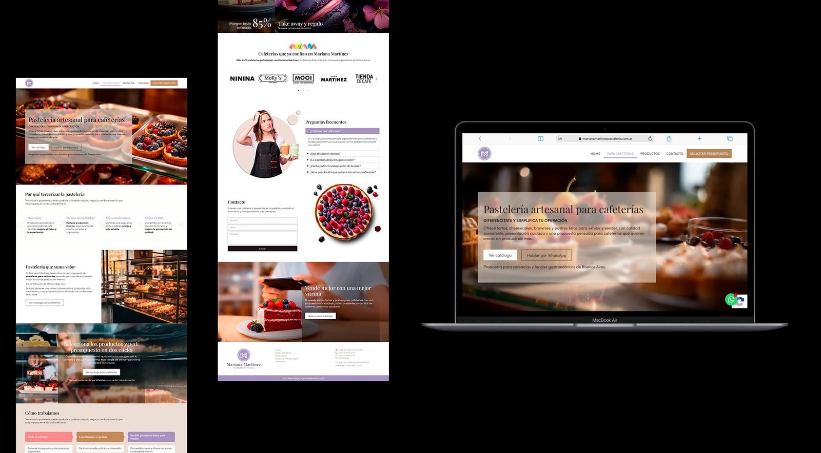 mariana martinez pasteleria website