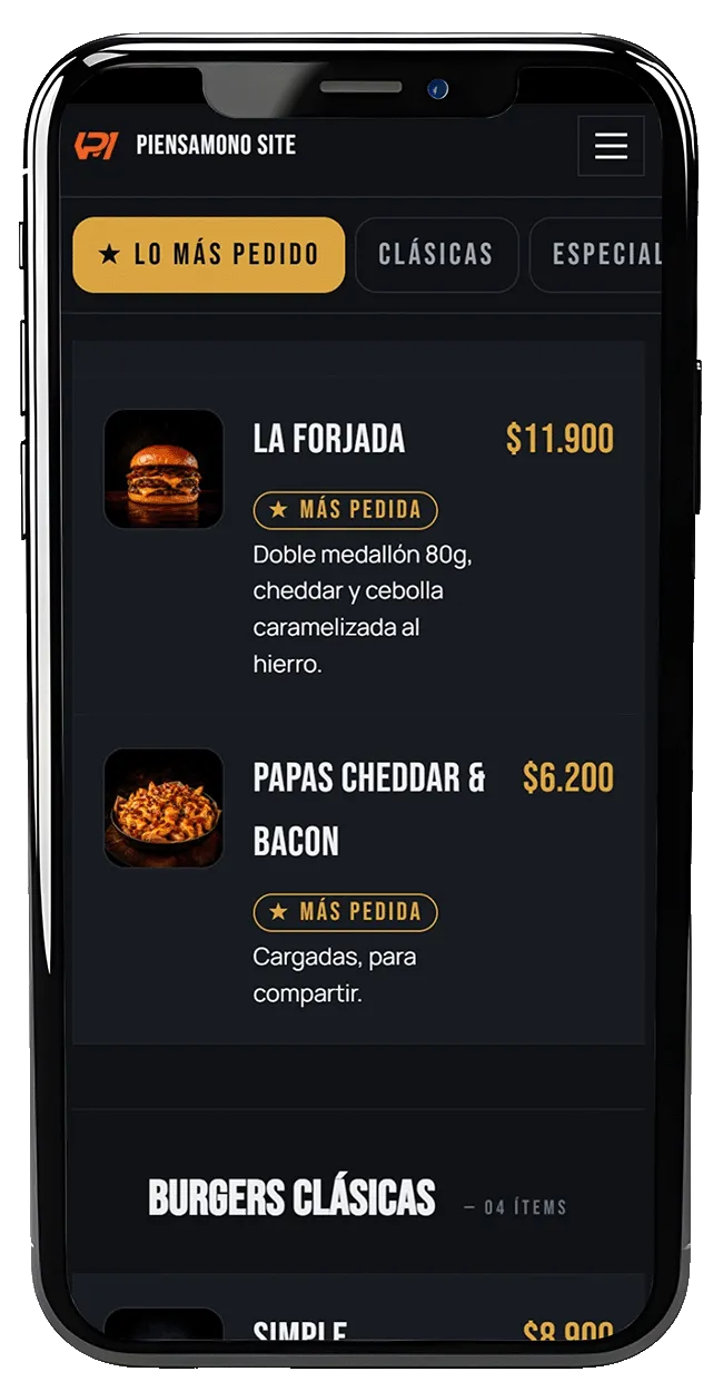 menu web