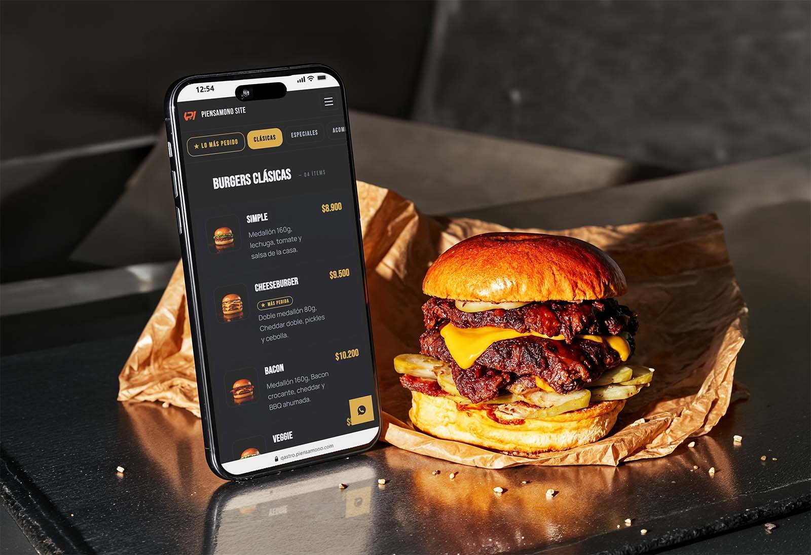mockup celu y hamburguesa 4