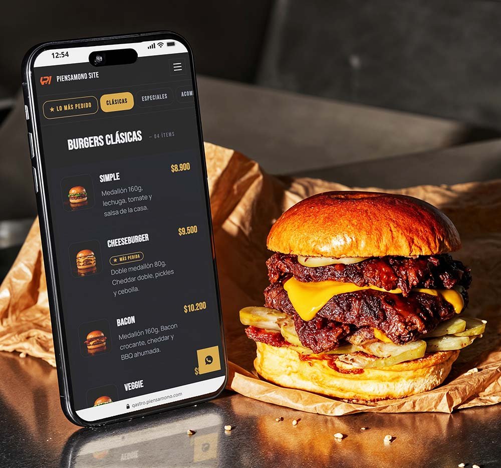Menu digital para restaurantes piensamono.com