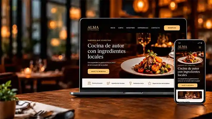 card website para negocios gastronomicos